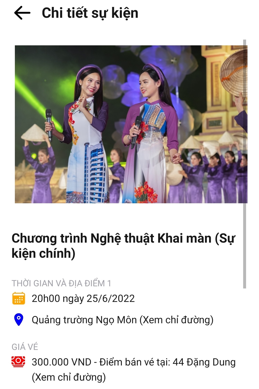 Festival Huế bản đồ số: Sự kiện \