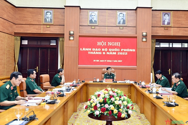 Đại tướng Phan Văn Giang chủ trì Hội nghị lãnh đạo Bộ Quốc phòng tháng 6