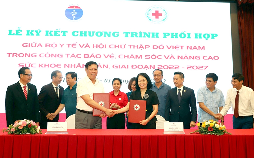 Bộ Y tế và Hội Chữ thập đỏ Việt Nam ký kết chương trình hợp tác giai đoạn 2022-2027