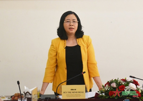 Trưởng Ban dân vận Trung ương Bùi Thị Minh Hoài làm việc với Liên hiệp các Hội Khoa học và Kỹ thuật Việt Nam