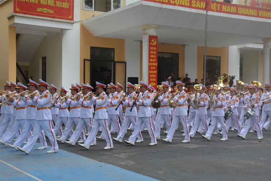 Đoàn Nghi lễ Quân đội hợp luyện chương trình tham gia Nhạc hội Cảnh sát các nước ASEAN+2022