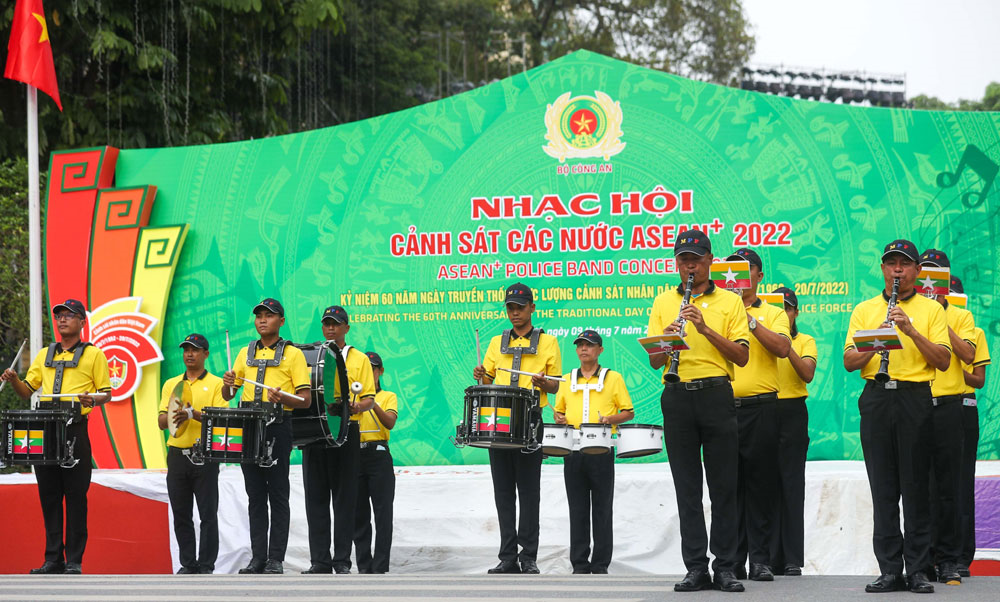 Tổng duyệt Nhạc hội Cảnh sát các nước ASEAN+2022