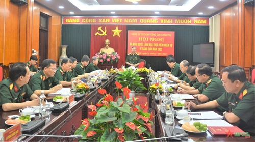 Đảng ủy Cơ quan Tổng cục Chính trị ra nghị quyết lãnh đạo thực hiện nhiệm vụ 6 tháng cuối năm 2022