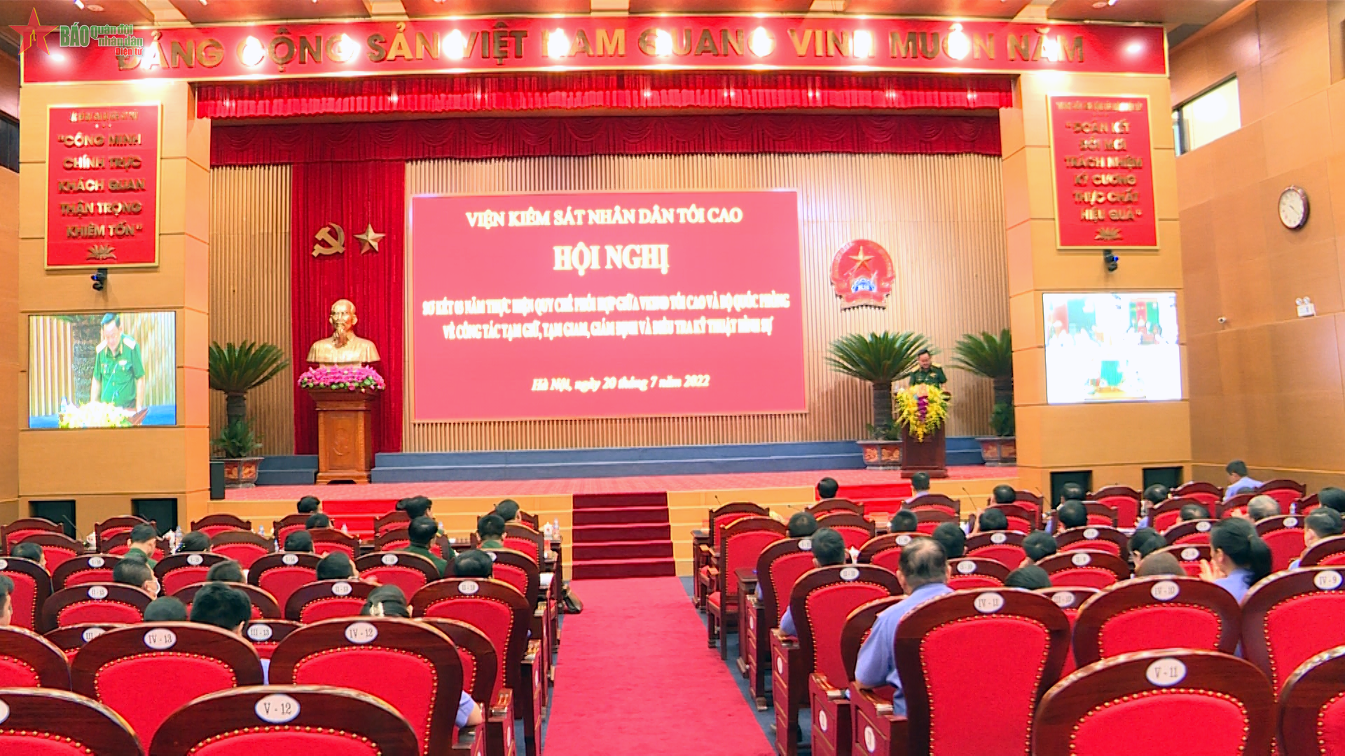 Sơ kết 3 năm thực hiện Quy chế phối hợp giữa Viện Kiểm sát nhân dân tối cao và Bộ Quốc phòng về công tác tạm giữ, tạm giam, giám định và điều tra kỹ thuật hình sự