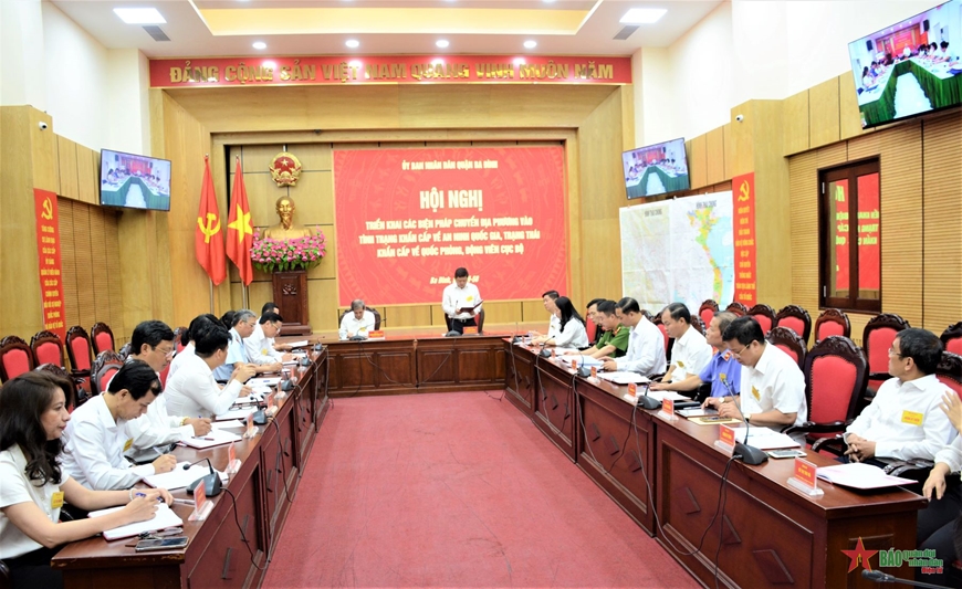 Quận Ba Đình, TP Hà Nội khai mạc diễn tập khu vực phòng thủ năm 2022