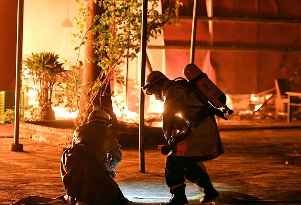 Cháy ở Hà Nội: Cháy Nhà hàng Bò tơ ở đường Lê Đức Thọ