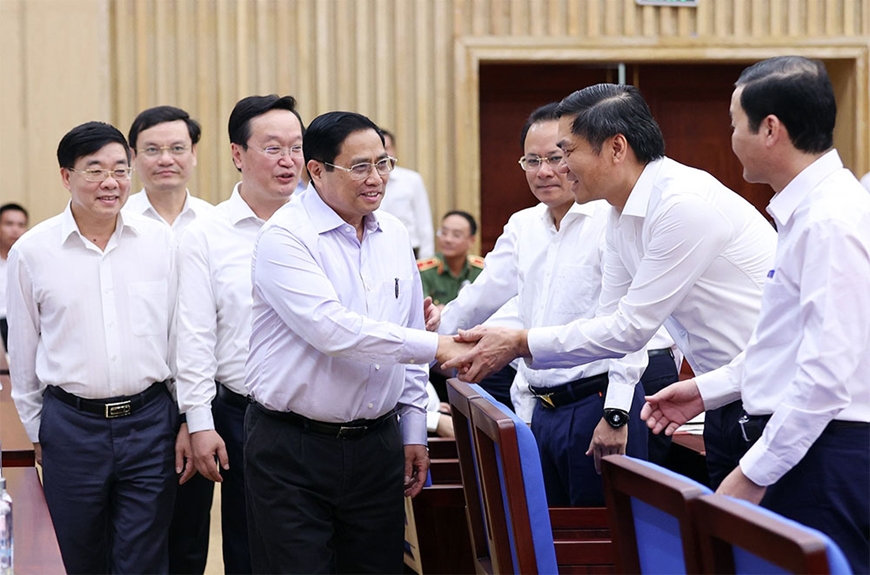 Thủ tướng Chính phủ Phạm Minh Chính làm việc với Ban Thường vụ Tỉnh ủy Nghệ An