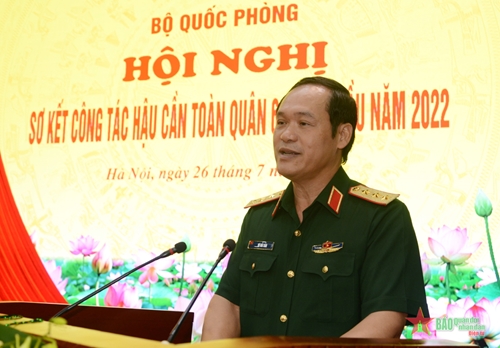 Thượng tướng Vũ Hải Sản chỉ đạo Hội nghị sơ kết công tác hậu cần toàn quân 6 tháng đầu năm 2022