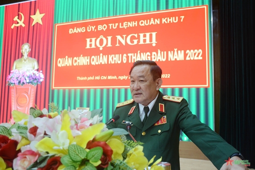 Quân khu 7 tổ chức Hội nghị Quân chính 6 tháng đầu năm 2022