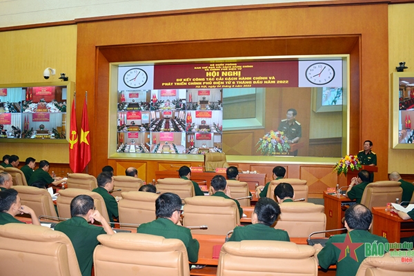 Thượng tướng Lê Huy Vịnh chủ trì Hội nghị sơ kết công tác cải cách hành chính và phát triển Chính phủ điện tử