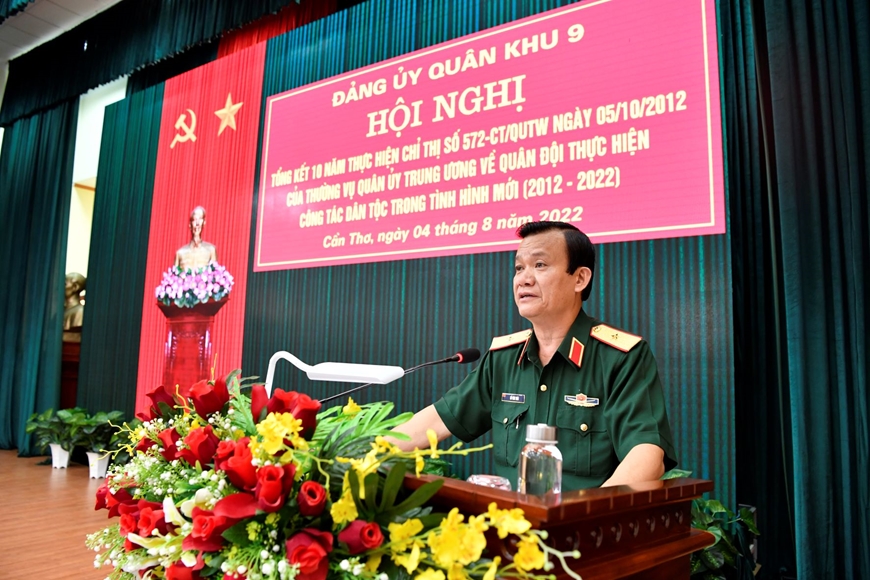 Đảng ủy Quân khu 9 tổng kết 10 năm thực hiện Chỉ thị số 572 của Thường vụ Quân ủy Trung ương