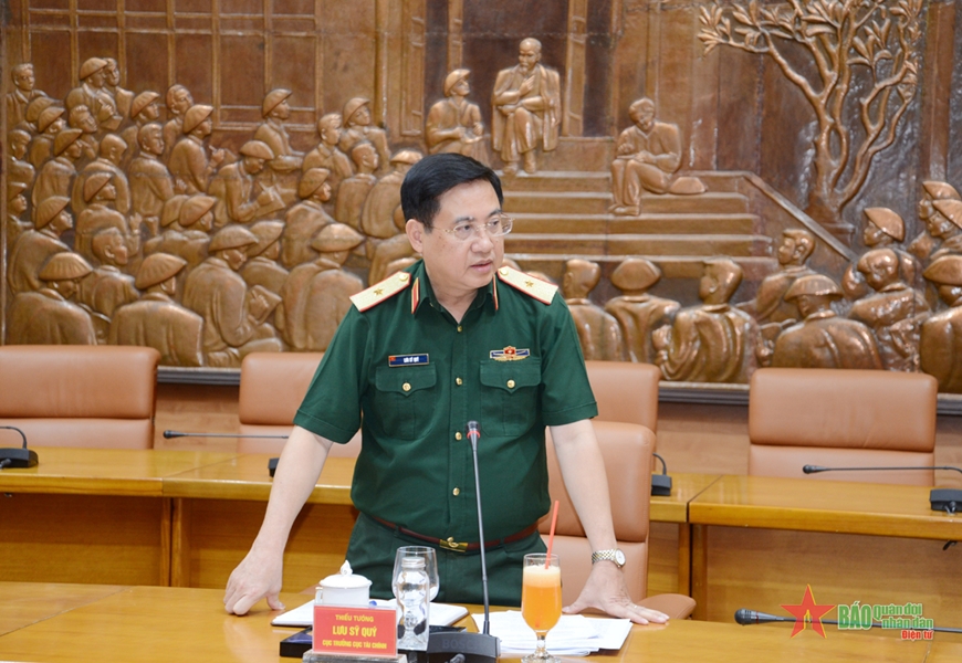 Đại tướng Phan Văn Giang làm việc với một số cơ quan về tiến độ giải ngân các chương trình, dự án