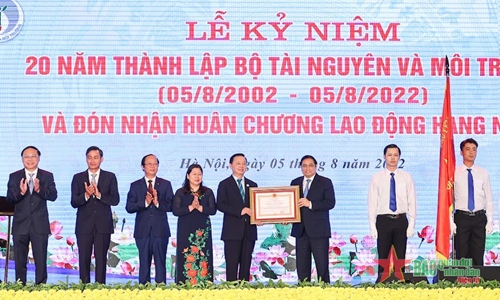 Thủ tướng Chính phủ Phạm Minh Chính dự Lễ Kỷ niệm 20 năm thành lập Bộ Tài nguyên và Môi trường
