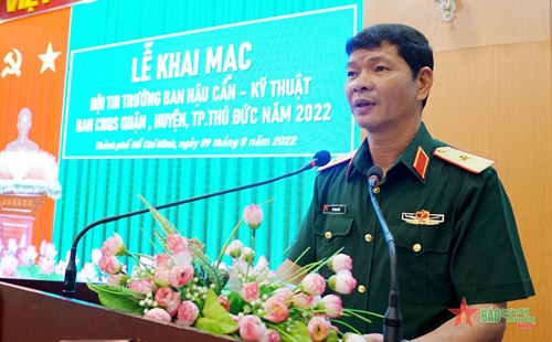 Bộ tư lệnh TP Hồ Chí Minh khai mạc Hội thi Trưởng ban hậu cần - kỹ thuật năm 2022