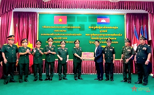 Quân khu 9 thăm, làm việc với các đơn vị Quân đội Hoàng gia Campuchia