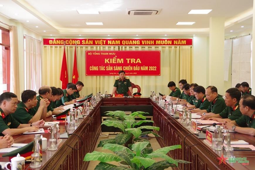 Kiểm tra công tác sẵn sàng chiến đấu tại Bộ Chỉ huy quân sự tỉnh Lạng Sơn