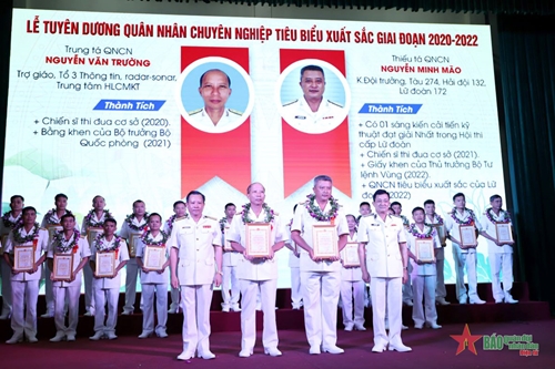 Vùng 3 Hải quân tuyên dương Quân nhân chuyên nghiệp tiêu biểu xuất sắc giai đoạn 2020-2022