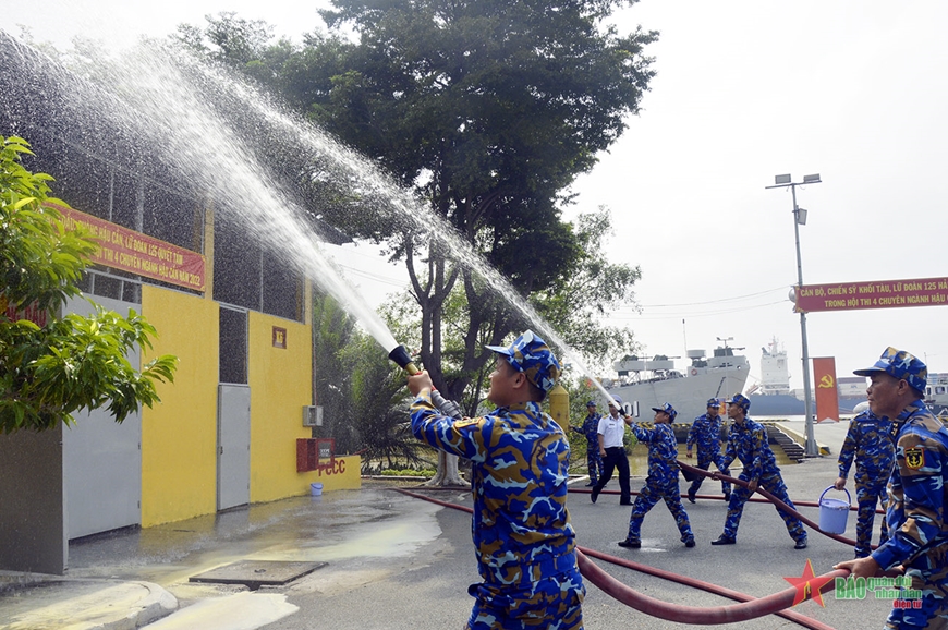 Lữ đoàn 125 tham gia tốt hội thi bốn chuyên ngành hậu cần Quân chủng Hải quân