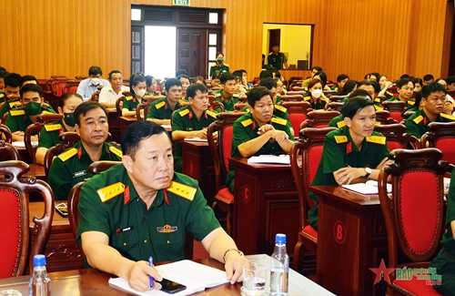 Cán bộ, đảng viên thuộc Tổng cục Chính trị tại TP Hồ Chí Minh nghiên cứu, học tập Nghị quyết Hội nghị Trung ương 5 khóa XIII 