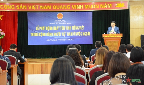 Phát động Ngày Tôn vinh tiếng Việt trong cộng đồng người Việt Nam ở nước ngoài
