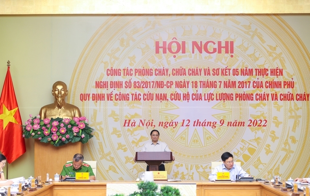 Thủ tướng Chính phủ Phạm Minh Chính chủ trì Hội nghị trực tuyến toàn quốc về công tác phòng cháy, chữa cháy, cứu hộ, cứu nạn
