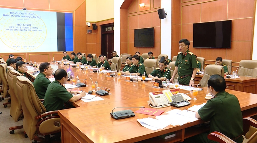 Thượng tướng Nguyễn Tân Cương chủ trì Hội nghị xét duyệt điểm chuẩn tuyển sinh quân sự năm 2022