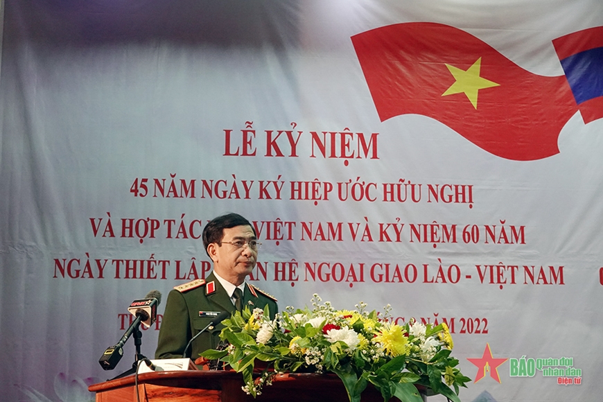 Đại tướng Phan Văn Giang dự Lễ mít tinh trọng thể kỷ niệm Năm đoàn kết hữu nghị Lào - Việt Nam 2022 tại Thủ đô Vientiane