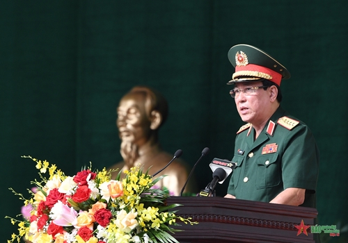 Đại tướng Lương Cường dự và chỉ đạo Lễ khai giảng năm học 2022-2023 tại Trường Sĩ quan Chính trị