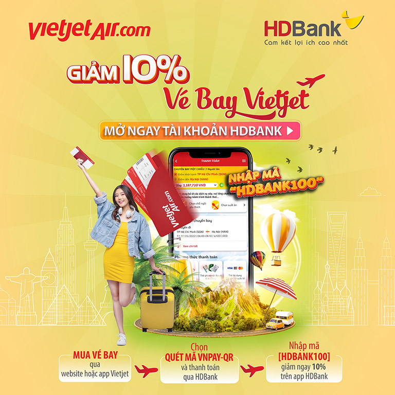 “Bay vui bay khỏe” cùng HDBank
