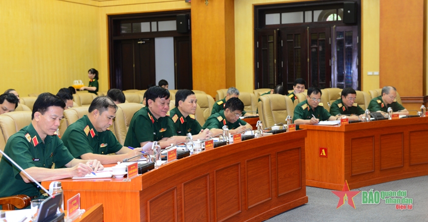 Thượng tướng Nguyễn Tân Cương chủ trì giao ban Bộ Tổng Tham mưu Quân đội nhân dân Việt Nam tháng 9- 2022