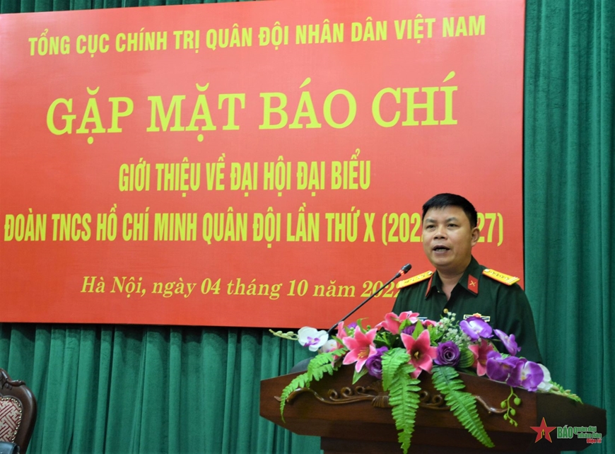 Đại hội đại biểu Đoàn TNCS Hồ Chí Minh Quân đội lần thứ X diễn ra ngày 11 và 12-10
