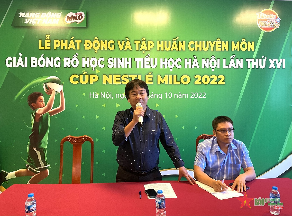 Lễ phát động và tập huấn chuyên môn giải bóng rổ học sinh tiểu học Hà Nội 2022