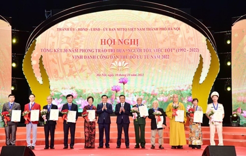 Hà Nội vinh danh Công dân Thủ đô Ưu tú năm 2022