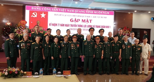 Cựu chiến binh Quân khu 1 khu vực Hà Nội gặp mặt truyền thống

