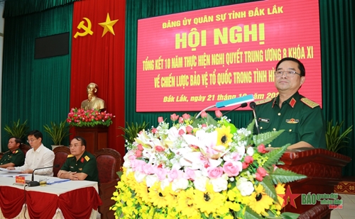 Đảng ủy Quân sự tỉnh Đắk Lắk tổ chức Hội nghị tổng kết 10 năm thực hiện Nghị quyết Trung ương 8, khóa XI
