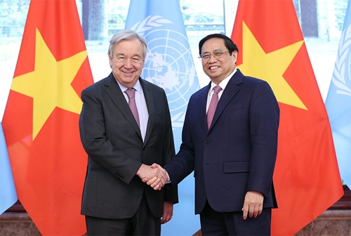 Thủ tướng Chính phủ Phạm Minh Chính tiếp Tổng Thư ký Liên hợp quốc António Guterres