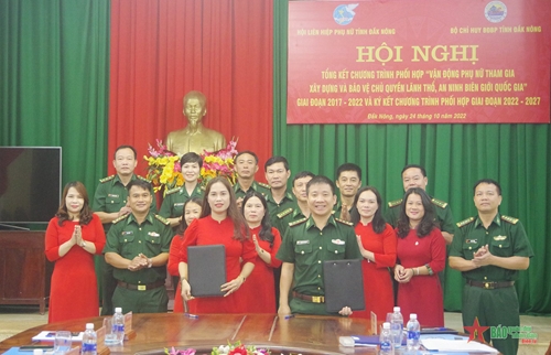 Bộ đội Biên phòng tỉnh Đắk Nông tăng cường phối hợp, vận động phụ nữ tham gia bảo vệ biên giới