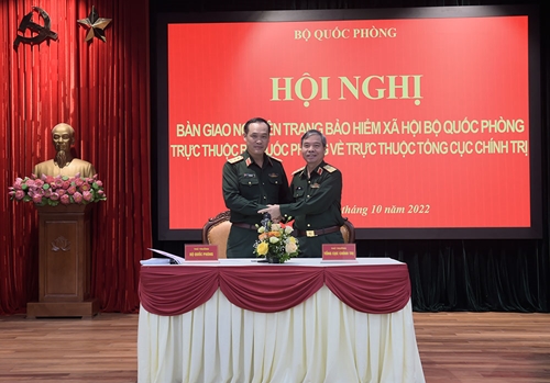 Bàn giao Bảo hiểm xã hội Bộ Quốc phòng về trực thuộc Tổng cục Chính trị Quân đội nhân dân Việt Nam

