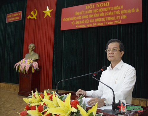 Đảng ủy Quân sự tỉnh An Giang tổng kết 10 năm thực Nghị quyết Trung ương 8, khóa XI 
