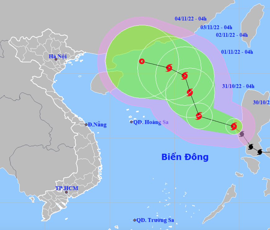 Bão số 7 giật cấp 12, có xu hướng mạnh dần lên