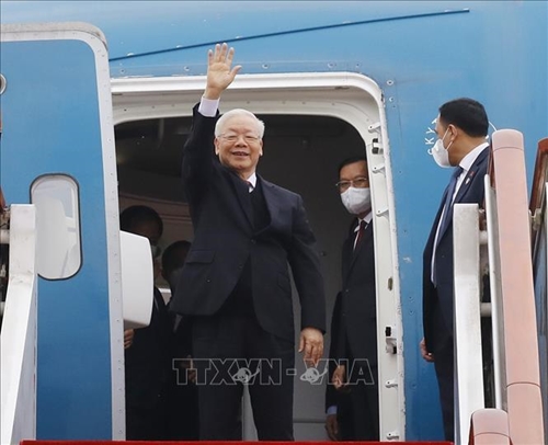 Tổng Bí thư Nguyễn Phú Trọng đến Bắc Kinh, bắt đầu chuyến thăm chính thức Trung Quốc

