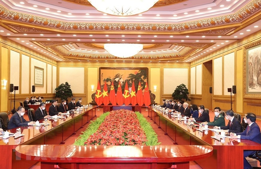 Tổng Bí thư Nguyễn Phú Trọng hội đàm với Tổng Bí thư, Chủ tịch nước Cộng hòa Nhân dân Trung Hoa Tập Cận Bình