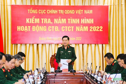 Tổng cục Chính trị Quân đội nhân dân Việt Nam kiểm tra hoạt động công tác Đảng, công tác chính trị tại Sư đoàn 395 và Bộ Chỉ huy Quân sự tỉnh Quảng Ninh