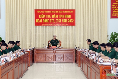 Tổng cục Chính trị  Quân đội nhân dân Việt Nam kiểm tra hoạt động công tác Đảng, công tác chính trị tại Quân đoàn 4