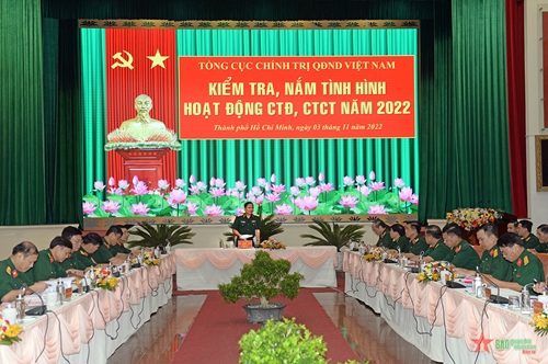 Tổng cục Chính trị Quân đội nhân dân Việt Nam kiểm tra, nắm tình hình hoạt động công tác Đảng, công tác chính trị tại Bộ tư lệnh TP Hồ Chí Minh