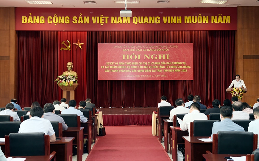 Đảng ủy Khối các cơ quan Trung ương tổ chức Hội nghị sơ kết công tác bảo vệ nền tảng tư tưởng của Đảng