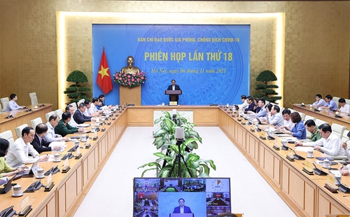 Thủ tướng Chính phủ Phạm Minh Chính chủ trì Phiên họp thứ 18 Ban Chỉ đạo Quốc gia phòng, chống dịch Covid-19

