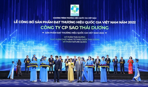 Sao Thái Dương được vinh danh tại lễ công bố Thương hiệu quốc gia 2022