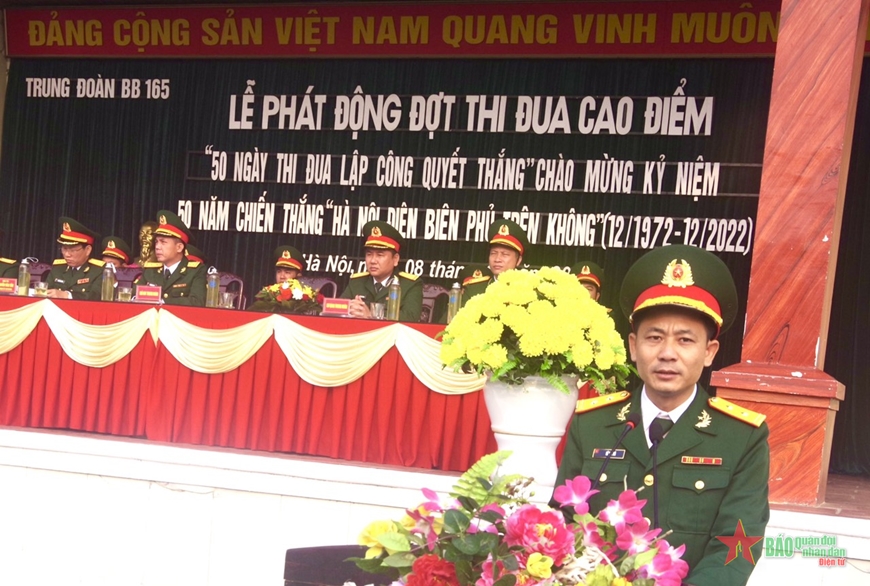 Trung đoàn 165 Sư đoàn 312 Phát động đợt Thi đua Cao điểm