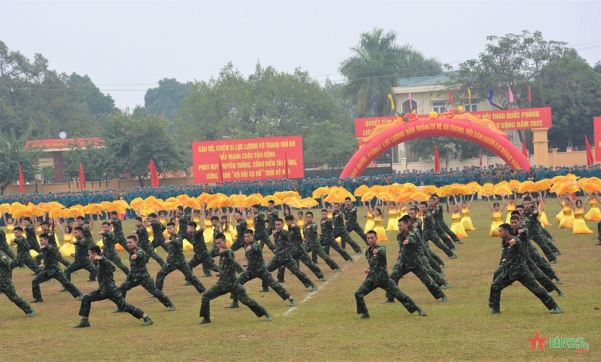 Khai mạc Hội thao Quốc phòng dân quân tự vệ và Trung đội dân quân cơ động năm 2022